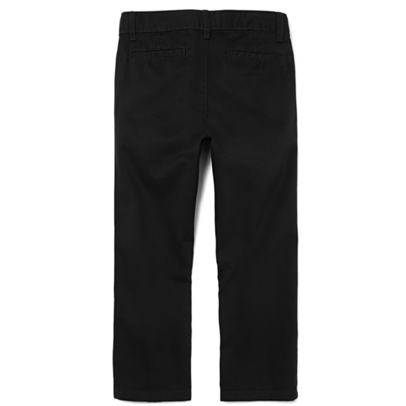 3 Pairs - Boys' Uniform Stretch Relaxed Straight Chino Pants - Black SZ 18 - Picture 2 of 8